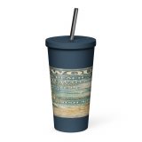 Newquay Surf Signboard - Insulated Tumbler with a Straw mockup 5