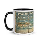 Newquay Surf Signboard - Mug with Color Inside mockup 3