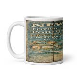 Newquay Surf Signboard - White Glossy Mug mockup 2