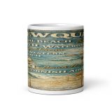 Newquay Surf Signboard - White Glossy Mug mockup 3