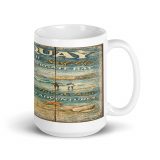 Newquay Surf Signboard - White Glossy Mug mockup 4