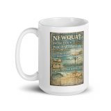Newquay Surf Signboard - White Glossy Mug mockup 5