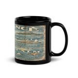 Penzance Coastal Signboard - Black Glossy Mug mockup 2