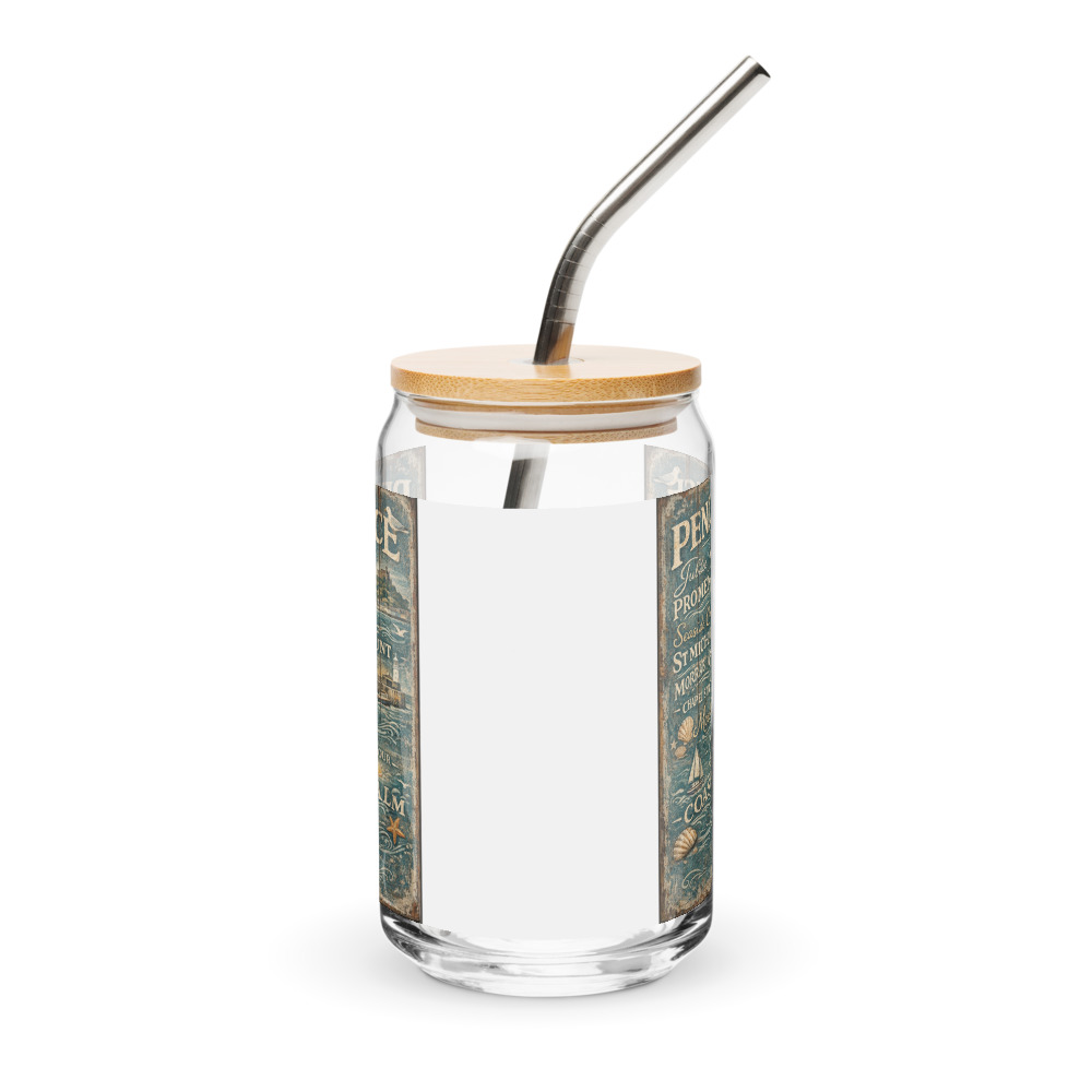 Penzance Coastal Signboard - Can-Shaped Glass