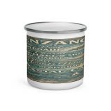 Penzance Coastal Signboard - Enamel Mug mockup 2