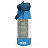 Penzance Coastal Signboard - Flip Straw Water Bottle