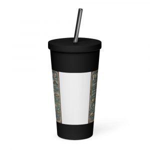 Penzance Coastal Signboard - Insulated Tumbler with a Straw mockup 1