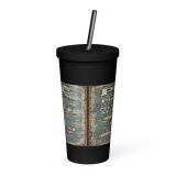 Penzance Coastal Signboard - Insulated Tumbler with a Straw mockup 2