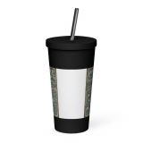 Penzance Coastal Signboard - Insulated Tumbler with a Straw mockup 2