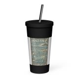 Penzance Coastal Signboard - Insulated Tumbler with a Straw mockup 4