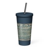 Penzance Coastal Signboard - Insulated Tumbler with a Straw mockup 5