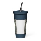 Penzance Coastal Signboard - Insulated Tumbler with a Straw mockup 5