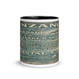 Penzance Coastal Signboard - Mug with Color Inside mockup 2
