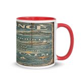 Penzance Coastal Signboard - Mug with Color Inside mockup 4