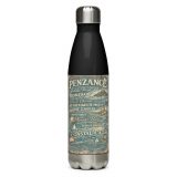 Penzance Coastal Signboard - Stainless Steel Water Bottle mockup 3