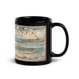 St Ives Coastal Signboard - Black Glossy Mug mockup 2