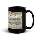 St Ives Coastal Signboard - Black Glossy Mug mockup 5