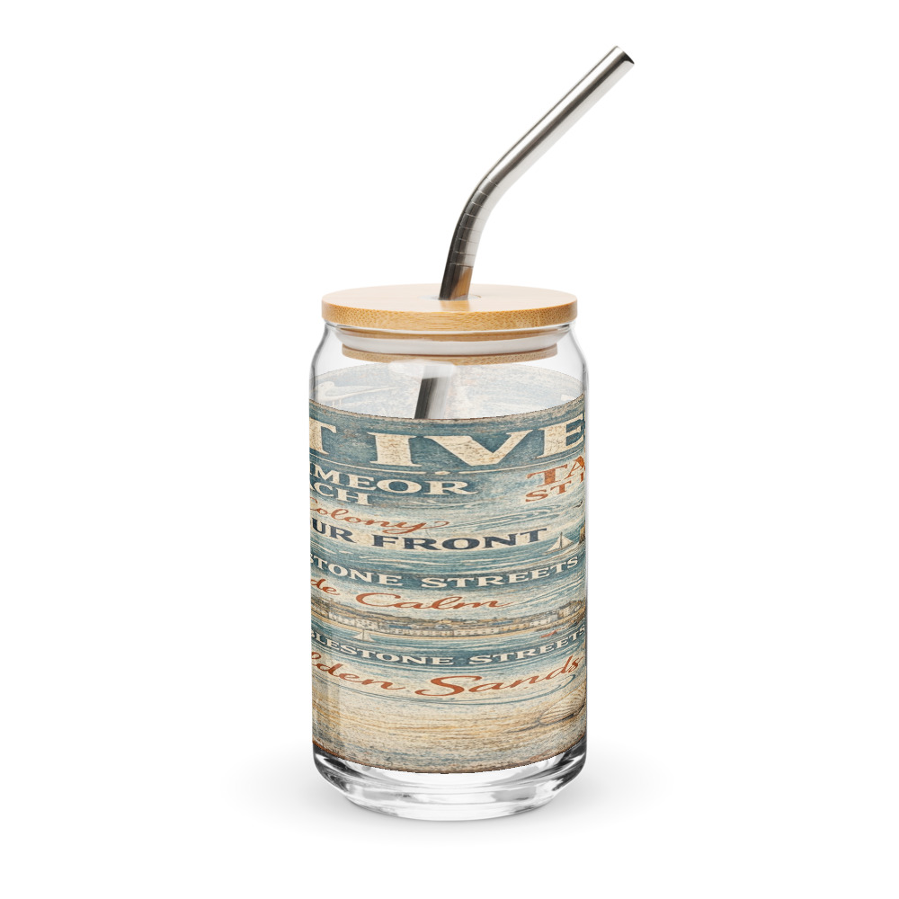 St Ives Coastal Signboard - Can-Shaped Glass