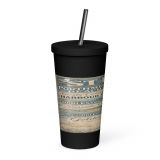 St Ives Coastal Signboard - Insulated Tumbler with a Straw mockup 4