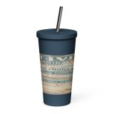 St Ives Coastal Signboard - Insulated Tumbler with a Straw mockup 5