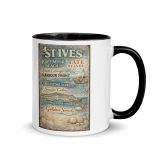 St Ives Coastal Signboard - Mug with Color Inside