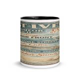 St Ives Coastal Signboard - Mug with Color Inside mockup 2