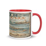 St Ives Coastal Signboard - Mug with Color Inside mockup 4