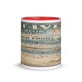 St Ives Coastal Signboard - Mug with Color Inside mockup 5
