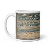 St Ives Coastal Signboard - White Glossy Mug mockup 2