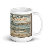 St Ives Coastal Signboard - White Glossy Mug mockup 4