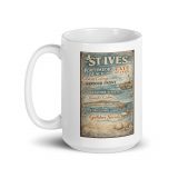 St Ives Coastal Signboard - White Glossy Mug mockup 5