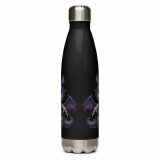 Ashfang – Stainless Steel Water Bottle black 17oz back — Cursed Plush Co