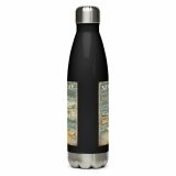 Newquay Surf Signboard – Stainless Steel Water Bottle black 17oz back — Salt & Timber: Cornish Signs