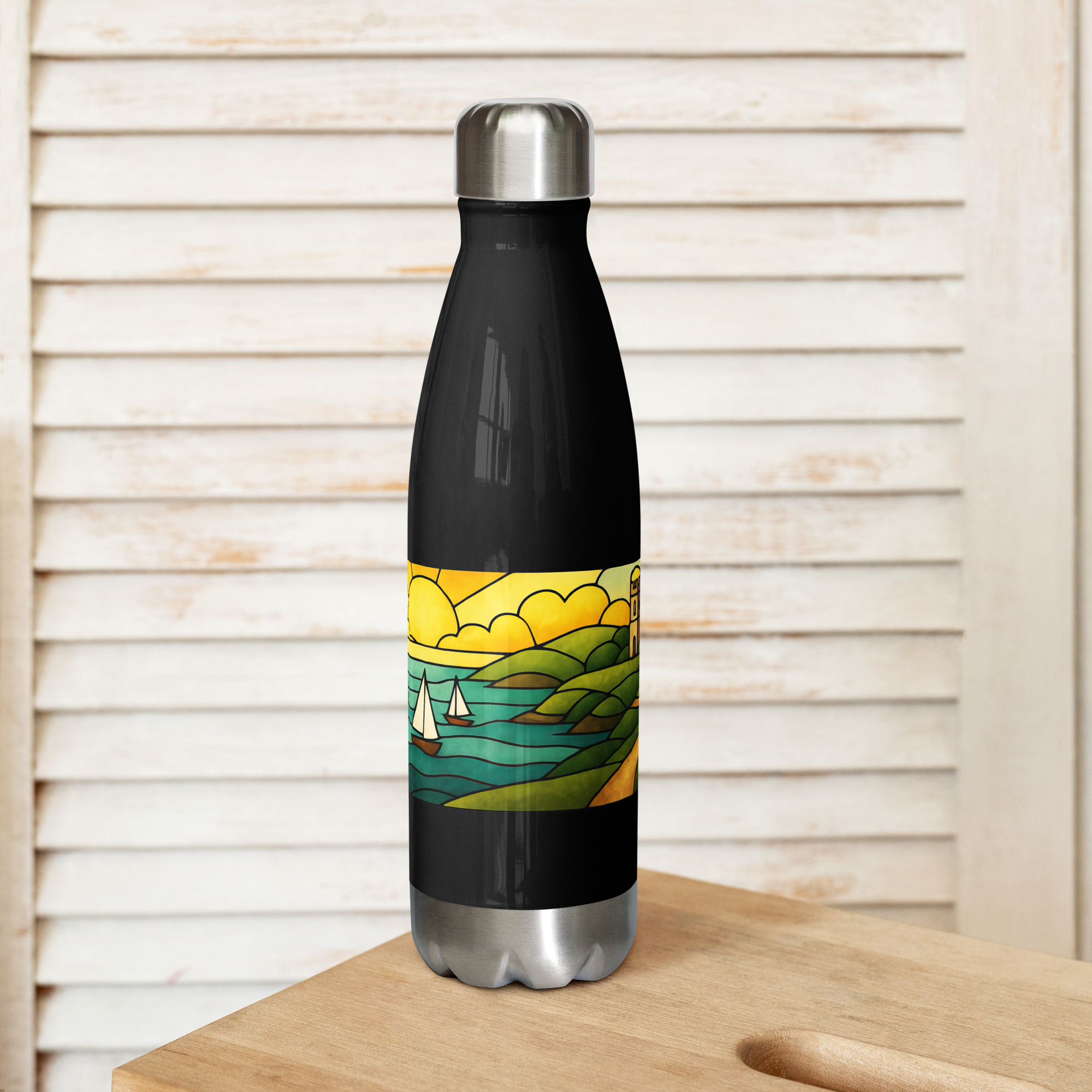 Harbour Light at Golden Bay - Stainless steel water bottle
