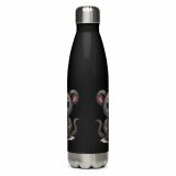 Milo Patchwick – Stainless Steel Water Bottle black 17oz front — Cursed Plush Co