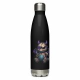 Ashfang – Stainless Steel Water Bottle black 17oz left — Cursed Plush Co