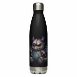 Ashfang – Stainless Steel Water Bottle black 17oz left — Cursed Plush Co