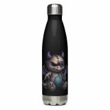 Ashfang – Stainless Steel Water Bottle black 17oz right — Cursed Plush Co