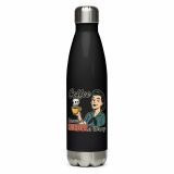 Coffee Because Murder Is Wrong – Stainless Steel Water Bottle black 17oz right — Sweet Looks, Savage Mouths