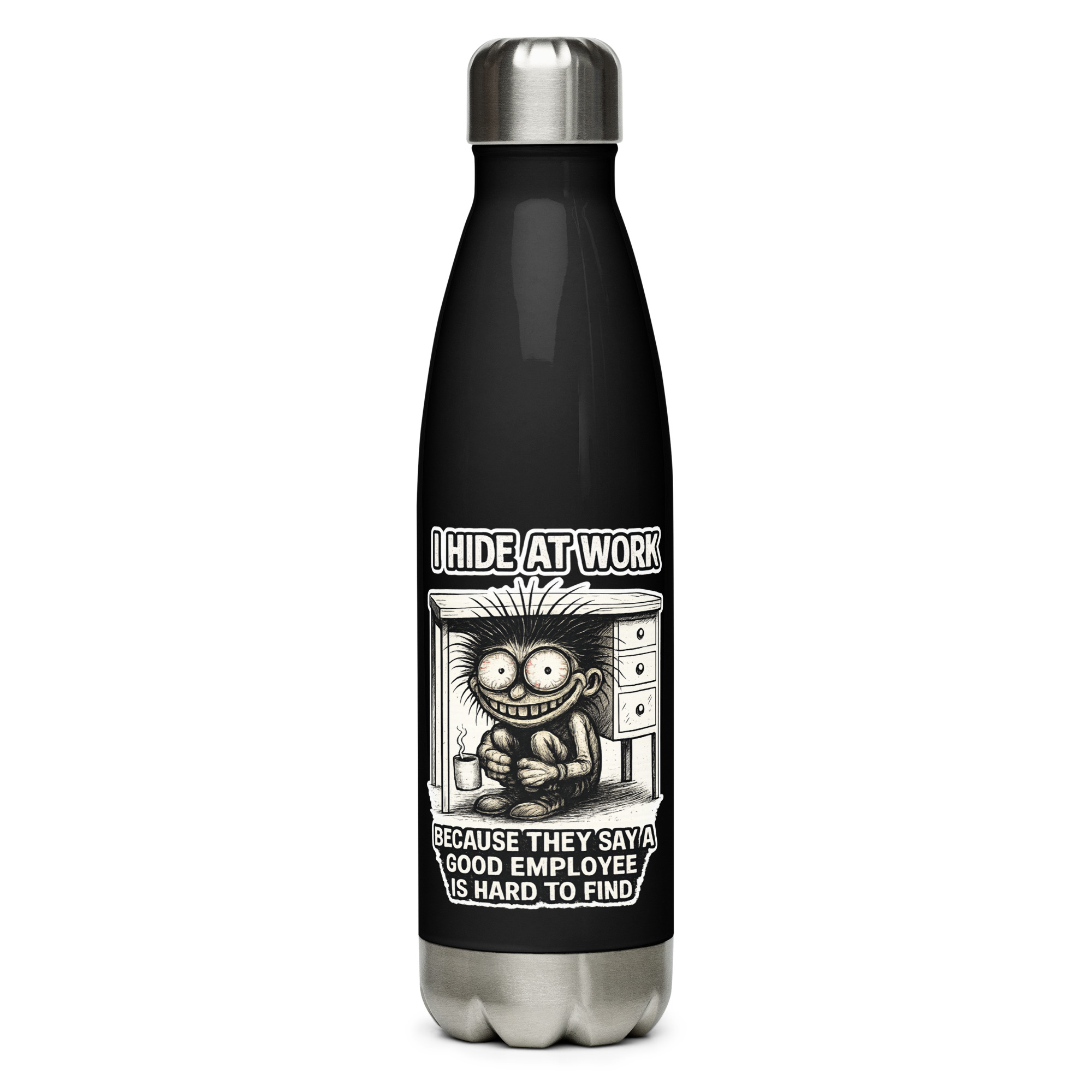 Eric - I Hide at Work - Stainless steel water bottle