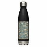 Penzance Coastal Signboard - Stainless steel water bottle