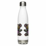 Milo Patchwick – Stainless Steel Water Bottle white 17oz back — Cursed Plush Co