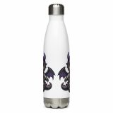 Ashfang – Stainless Steel Water Bottle white 17oz back — Cursed Plush Co