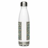 Penzance Coastal Signboard – Stainless Steel Water Bottle white 17oz back — Salt & Timber: Cornish Signs