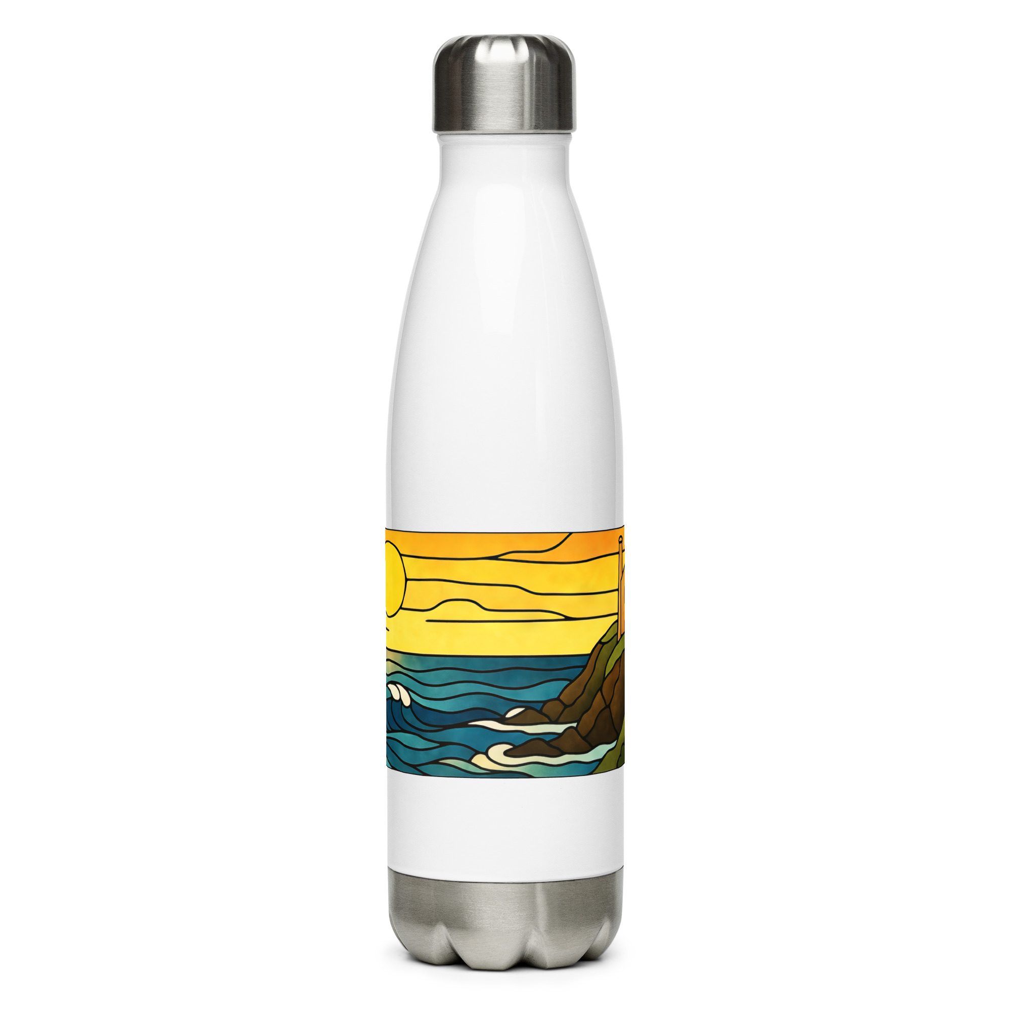 Engine House at Sundown - Stainless steel water bottle