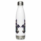 Ashfang – Stainless Steel Water Bottle white 17oz front — Cursed Plush Co