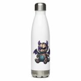 Ashfang – Stainless Steel Water Bottle white 17oz left — Cursed Plush Co