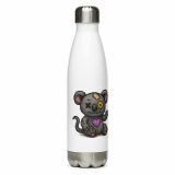 Milo Patchwick – Stainless Steel Water Bottle white 17oz left — Cursed Plush Co
