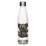 Milo Patchwick – Stainless Steel Water Bottle white 17oz left — Cursed Plush Co