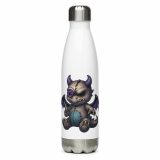 Ashfang – Stainless Steel Water Bottle white 17oz left — Cursed Plush Co